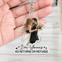 Custom Photo, Art Design, Family, Adorable, Photo - Semi Realistic Portrait - Custom Photo Semi Realistic Portrait Family Couple Pet Lovers Portrait - Personalized Acrylic Keychain