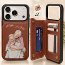 Custom Photo, Art Design, Gift For Couples, Top Market, Romantic, Photo - Semi Realistic Portrait - Custom Photo Semi Realistic Portrait Romantic Couple I Love You - Personalized Leather Flip Wallet Phone Case