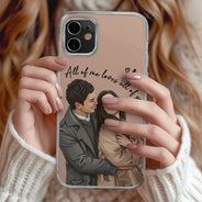 Custom Photo, Art Design, Gift For Couples, Romantic, Photo - Semi Realistic Portrait - Custom Photo Semi Realistic Portrait You & Me We Got This - Personalized Clear Phone Case