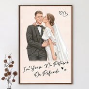 Custom Photo, Art Design, Gift For Couples, Romantic, Photo - Semi Realistic Portrait - Custom Photo Semi Realistic Portrait You & Me We Got This - Personalized Poster