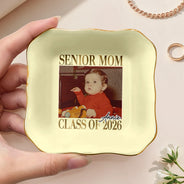 Graduation,Gift For Mother,Gift For Yourself,Gift For Women,Happy,Photo - Custom Photo Senior Mom Graduation - Personalized Ring Dish