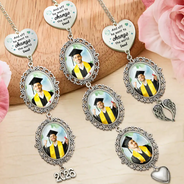 Graduation,Gift For Yourself,Gift For Daughter,Gift For Sisters,Gift For Bestie,Happy,Gift For Son,Gift For Brothers - Custom Photo She Went To Change The World - Personalized Graduation Tassel Charm