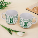 Art Design,Cozy,Pet Lovers,Photo - Porcelain Art Style - Custom Photo Single-Color Watercolor Dog Cat Pet Pet Portrait - Personalized Pottery Mug