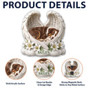 Art Design,Sentimental,Pet Lovers,Photo - Sleeping Dog Cat Baby - Custom Photo Sleeping Angel Dog Cat Angel Wings Memorial - Personalized Acrylic Magnet
