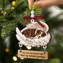 Top Market,Art Design,Healing,Christmas,Pet Memorial,Pet Lovers,Memorial,Photo - Sleeping Dog Cat Baby - Custom Photo Sleeping Angel I Loved You Your Whole Life Dog Cat Pet Memorial - Personalized Wooden Ornament With Tag