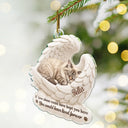 Top Market,Art Design,Sentimental,Christmas,Dog Lovers,Pet Lovers,Memorial,Photo - Sleeping Dog Cat Baby - Custom Photo Sleeping Angel Your Wings Were Ready But Our Hearts Were Not - Personalized Custom Shaped Acrylic Ornament