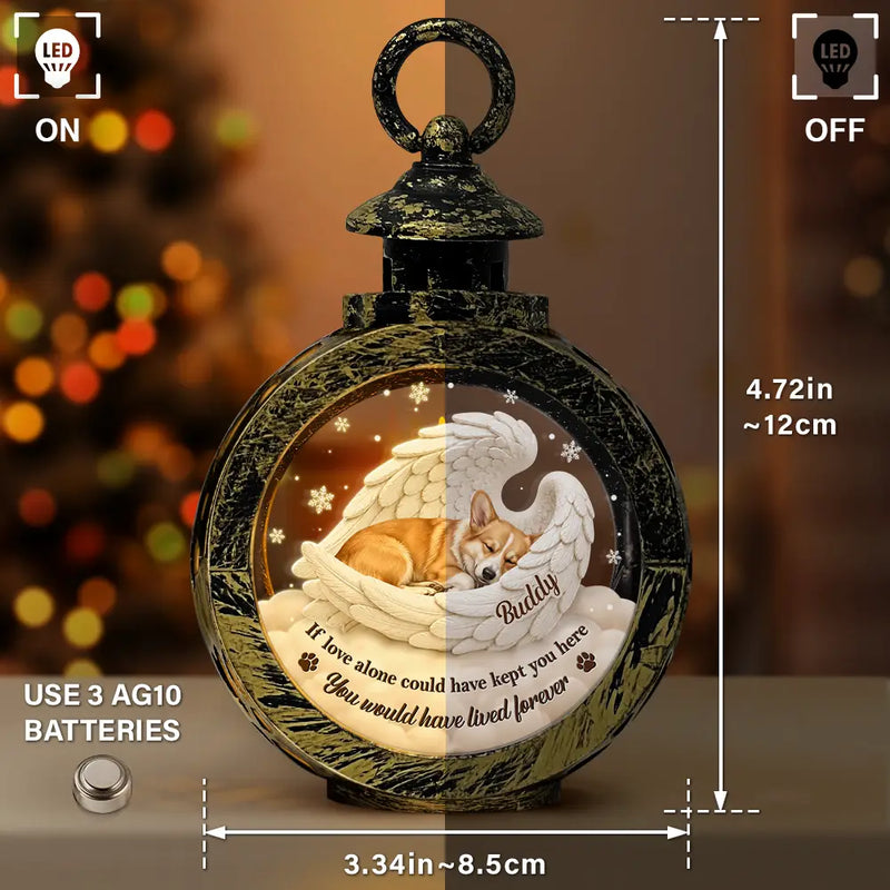 Art Design,Sentimental,Christmas,Pet Lovers,Memorial,Photo - Sleeping Dog Cat Baby - Custom Photo Sleeping Angel Your Wings Were Ready Dog Pet Lovers Memorial - Personalized Candlelight Lantern Ornament