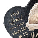 Art Design,Sentimental,Pet Lovers,Memorial,Photo - Sleeping Dog Cat Baby - Custom Photo Sleeping Angel Your Wings Were Ready Dog Pet Lovers Memorial - Personalized Heart Memorial Garden Stone