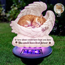 Art Design,Sentimental,Pet Lovers,Memorial,Photo - Sleeping Dog Cat Baby - Custom Photo Sleeping Angel Your Wings Were Ready Dog Pet Lovers Memorial - Personalized Solar Light
