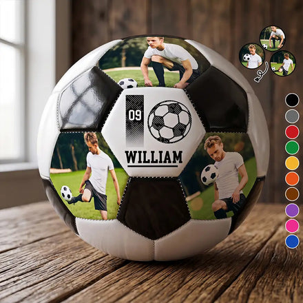 Custom Photo Soccer Ball With Name - Personalized Soccer Ball