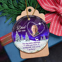 Gift For Yourself, Gift For Women, Gift For Men, Memorial, Dog Lovers, Pet Lovers, Cat Lovers, Sad, Christmas - Custom Photo Someone You Love Up There - Personalized Circle Glass Ornament