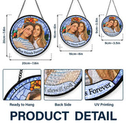 Art Design,Gift For Bestie,Christmas,Photo - Stained Glass,Happy - Custom Photo Stained Glass Besties Keepsake Best Friends Forever - Personalized Stained Glass Window Hanging Suncatcher