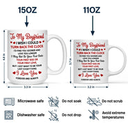 Gift For Couples,Gift For Wife,Gift For Husband,Gift For Boyfriend,Gift For Girlfriend,Funny,Old Couples - Custom Photo Starry Night Couple I Wish I Could Turn Back The Clock - Personalized Mug