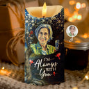 Art Design,Memorial Loved One,Christmas,Sympathetic,Family,Memorial,Photo - Starry Night - Custom Photo Starry Night Memorial When You Miss Me Have No Fear - Personalized Flameless LED Candle