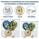 Gift For Couples,Old Couples,Gift For Husband,Gift For Wife,Gift For Boyfriend,Gift For Girlfriend,LGBT,Love - Custom Photo Starry Night You And Me We Got This - Personalized Acrylic Desk Clock