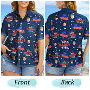 Custom Photo,Independence Day,Gift For Grandpa,Top Market,Adorable,Cut-Face Photo - Custom Photo Stars And Stripes Best Dad Grandpa Ever - Personalized Hawaiian Shirt