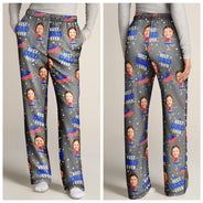 Gift For Father,Gift For Grandpa,Independence Day,Happy,Custom Photo - Custom Photo Stars And Stripes Best Dad Grandpa Ever - Personalized Pajama Pants