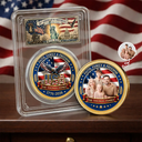 Custom Photo Stars And Stripes Faith, Family & Freedom - Personalized Commemorative Keepsake Coin