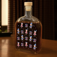Gift For Father,Custom Photo,Independence Day,Proud,Cut-Face Photo - Custom Photo Stars & Stripes Best Dad Grandpa Ever - Personalized Whiskey Bottle