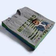 Gift For Father,Gift For Grandpa,Independence Day,Photo,Confident - Custom Photo Stars & Stripes Best Dad Papa Ever - Personalized T Shirt
