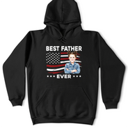 Gift For Father,Gift For Grandpa,Independence Day,Photo,Confident - Custom Photo Stars & Stripes Best Dad Papa Ever - Personalized T Shirt