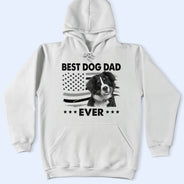 Dog Dad,Cat Dad,Pet Dad,Custom Photo,Top Market,Independence Day,Non-Eng,Photo,Confident - Custom Photo Stars & Stripes Best Dog Dad Ever - Personalized T Shirt
