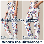 Gift For Grandma, Gift For Mother, Happy - Custom Photo Stars & Stripes Best Mom Mum Grandma Ever - Personalized Pajama Pants