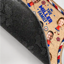 Custom Photo Stars & Stripes Family Funny Face Cut - Personalized Doormat