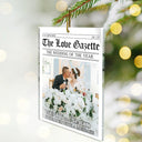 Gift For Couples, Gift For Husband, Gift For Wife, Love, Custom Photo - Custom Photo Started With A Message Couples - Personalized Custom Shaped Acrylic Ornament