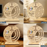 Custom Photo Thank You Teacher For Shaping Little Minds - Personalized Spinning Perpetual Desk Calendar
