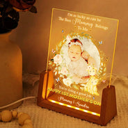 New Mom, New baby, Happy, Custom Photo - Custom Photo The Best Mommy Belongs To Me - Personalized Night Light