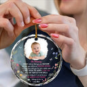 Adorable, First Christmas, New Mom, Christmas, Custom Photo, Gift For Mother, Upload Full Photo - Custom Photo The Best Mommy Belongs To Me New Mom - Personalized Circle Glass Ornament