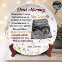 Custom Photo,New baby,New Mom,Gift For Mother,Happy - Custom Photo The Bump Snuggles In Your Arms - Personalized Ceramic Plate