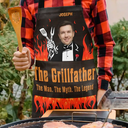 Grilling, Gift For Men, Funny, Gift For Yourself - Custom Photo The Grillfather - Personalized Apron