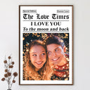 Old Couples,Gift For Couples,Gift For Women,Gift For Men,Gift For Wife,Gift For Husband,Gift For Boyfriend,Gift For Girlfriend,Love,LGBT - Custom Photo The Love Times Newspaper Theme - Personalized Poster