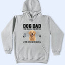 Dog Dad,Pet Lovers,Gift For Father,Custom Photo,Playful,Remove BG Photo - Custom Photo Dog Dad The Man The Myth The Snack Dealer - Personalized T Shirt