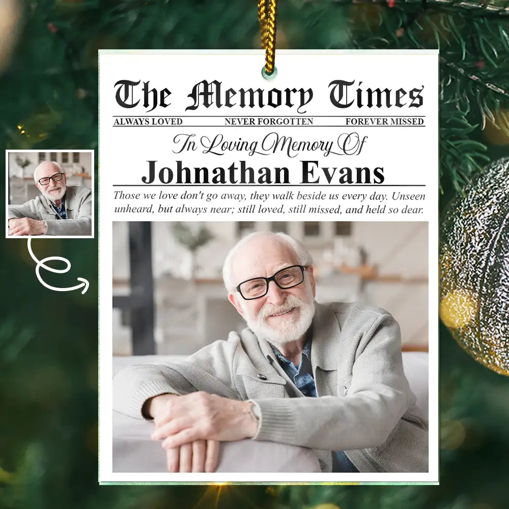 Custom Photo The Memory Times - Personalized Custom Shaped Acrylic Ornament