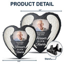 Christian, Family, Memorial, Parents, Gift For Grandparents - Custom Photo The One You Loved Becomes a Memory - Personalized Heart Memorial Garden Stone