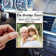 Custom Photo,Photo,Grateful - Custom Photo The Papa Times - Personalized Custom Shaped Car Visor Clip