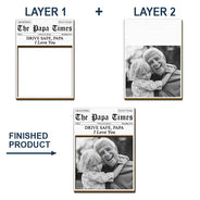 Custom Photo,Photo,Grateful - Custom Photo The Papa Times - Personalized Custom Shaped Car Visor Clip