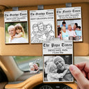 Custom Photo,Photo,Grateful - Custom Photo The Papa Times - Personalized Custom Shaped Car Visor Clip