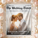 Custom Photo,Romantic,Gift For Couples,Wedding,Upload Full Photo - Custom Photo The Wedding Times - Personalized Backdrop