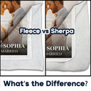 Custom Photo, Romantic, Gift For Couples, Wedding, Upload Full Photo - Custom Photo The Wedding Times - Personalized Fleece Blanket, Sherpa Blanket