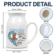 Memorial, Custom Photo, Sad - Custom Photo These Flowers Bloom As A Symbol - Personalized Ceramic Flower Vase
