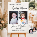 Custom Photo, Gift For Couples, Wedding, Humorous, Upload Full Photo - Custom Photo These Kids Are Getting Married - Personalized Poster