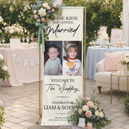 Custom Photo, Romantic, Gift For Couples, Wedding, Upload Full Photo - Custom Photo These Kids Are Getting Married - Personalized Vertical Banner