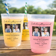 Custom Photo, Romantic, Gift For Couples, Wedding, Dynamic Photo - Custom Photo These Kids Got Married Vintage - Personalized Frosted Cups