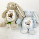 Pet Lovers, Cat Lovers, Dog Lovers, Sad, Memorial, Family, Gift For Sibling, Parents, Gift For Grandparents - Custom Photo Think Of Me In Your Heart Memorial - Personalized Soft Toy Bunny