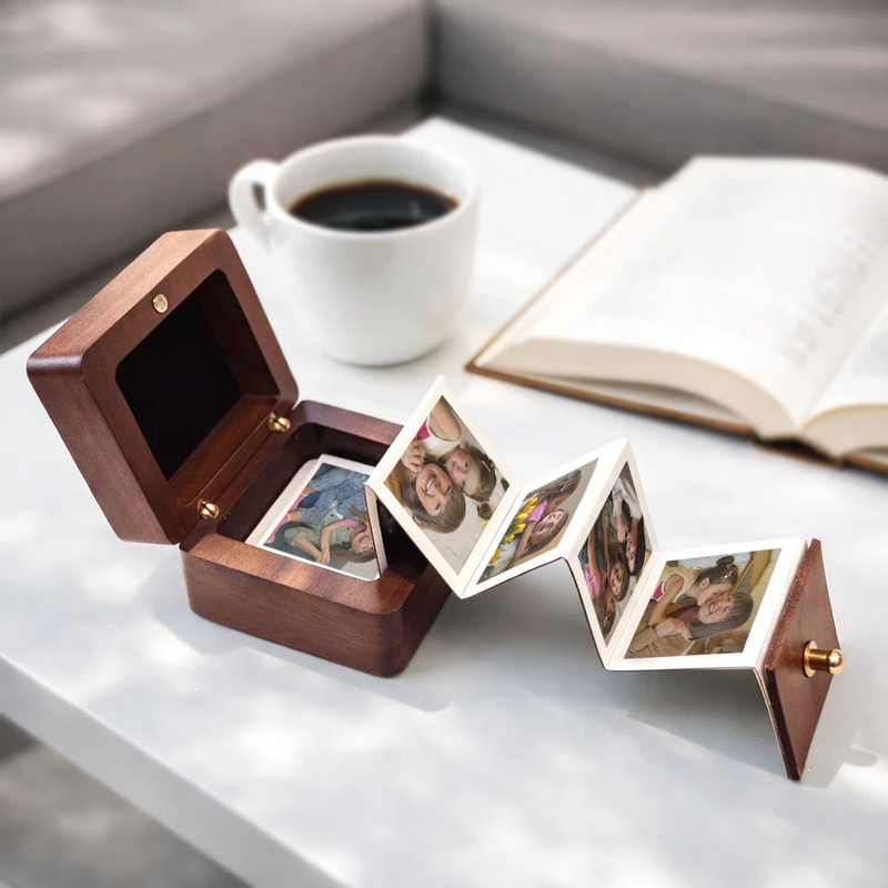 Gift For Yourself,Gift For Women,Gift For Men,Gift For Grandpa,Gift For Father,Parents,Gift For Grandparents,Love - Custom Photo This Grandma Belongs To The Kids - Personalized Wooden Accordion Photo Box