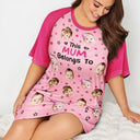 Gift For Grandma,Gift For Mother,Gift For Aunt,Happy,Custom Photo - Custom Photo This Grandma Mom Belongs To Funny Kids Pet - Personalized Women's Sleep Tee